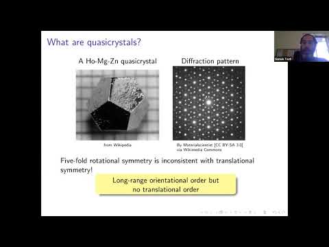 Quasicrystal Phases in a Finite-Range Lattice Gas Model - Siamak Taati