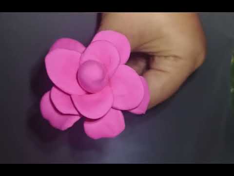 pink flower making|| diy pink rose flower