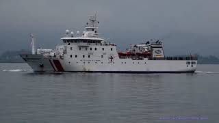 JUAN DE LA COSA Leaves the Port of Santander (ES) maneuvering on the coast - 25 may 2018