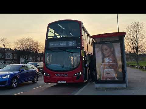 Journey on Arriva London Route 102 | Wrightbus Gemini 2 Volvo B5LH (HV70, LJ62BTO)