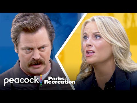 the ultimate Ron vs Leslie stand-off | Parks and recreation