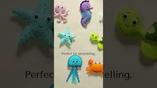 Sea Animals Toys| Montessori Ocean Play for Toddlers| Pretend Play with Felt Sea Creatures