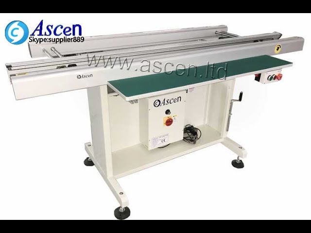 SMT line handing equipment pcb belt link conveyor to connect the PCB magazine loader for transfer PCB board on line