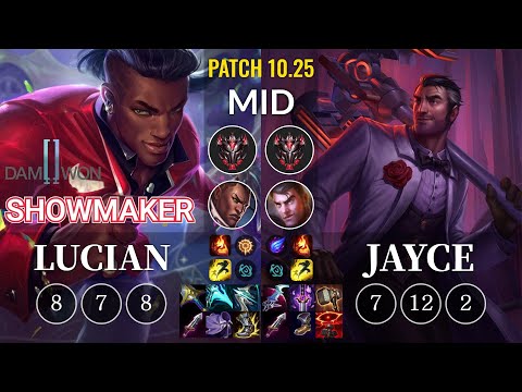 DWG Showmaker Lucian vs Jayce Mid - KR Patch 10.25