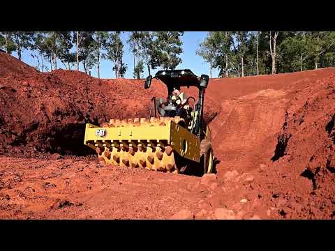 Cat CP7 Padfoot Vibratory Soil Compactor with ROPS/FOPS Canopy Configuration