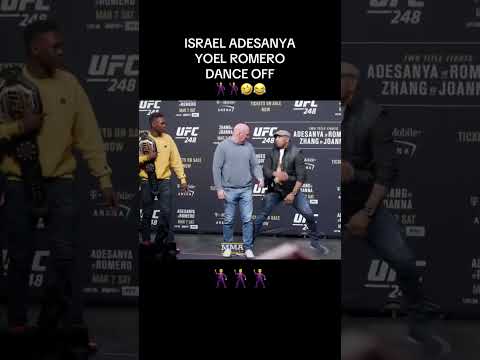 Israel Adesanya And yoel romero dance off #ufc #mma #dance #israeladesanya #funny #yoelromero #fyp