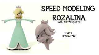 Speed Modeling A Human Character - Rosalina (Part 1/4 Head)