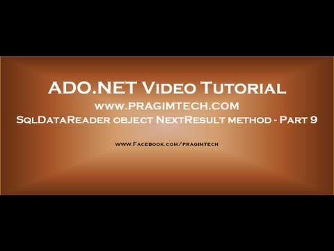SqlDataReader object s NextResult method Part 9
