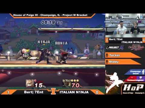[House of Paign III] BERT|7ent (Fox) vs. Italian Ninja (Link) Project M Bracket