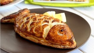 Feuilleté de poisson aux légumes  / Fish Puff Pastry recipe / مورقة السمك و الخضر