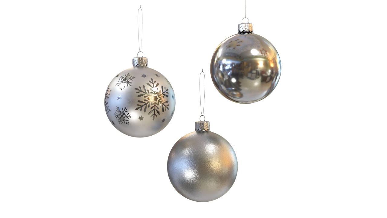圣诞球银 3D 模型