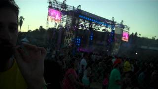 Hard Summer.. Ravers Smokin a J right Behind LAPD