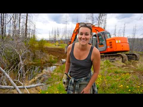 Opening Up 80 Acres of Off Grid Land! (Creek Crossing Culvert Install)