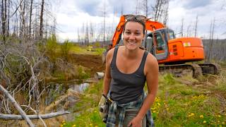 Opening Up 80 Acres Of Off Grid Land! (Creek Crossing Culvert Install)