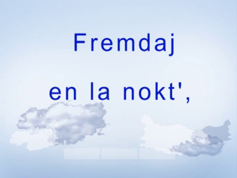 STRANGERS IN THE NIGHT (Kaempfert/Singleton/Snyder) Esperanto-cover: FREMDAJ EN LA NOKT'