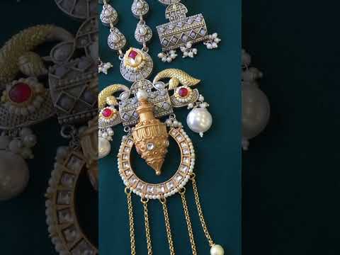 Multicolor brass antique fusion earrings