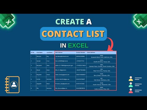 How to Create a Contact List in Excel