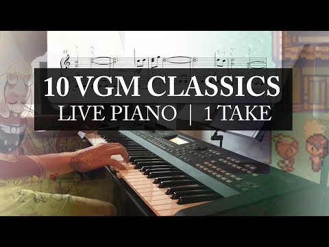 10 VGM Classics in 1 Take! ^^ || Beginner’s VGM Piano Compilation :D