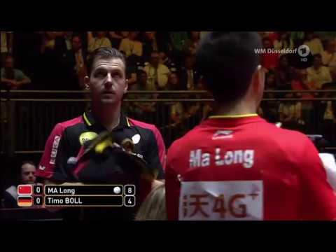 Sportschau Tischtennis WM   das Viertelfinale zwischen  Timo Boll und Ma Long