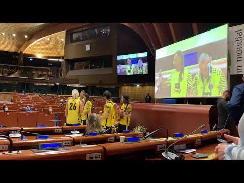 Dubioza kolektiv speech, Eurovision Song Contest Criticism at Democracy Forum in Strasbourg