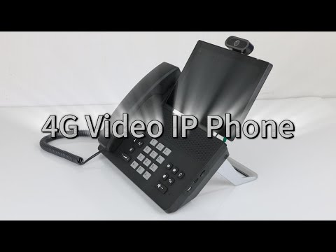 4G Landline Phone Dual Gigabit Network Interface Audio Video Conference 6  IP Telephones#5g #wifi