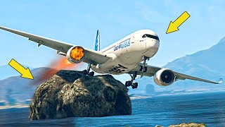 A350 Crashed into BIG Stone | Emergency Landing on the Water