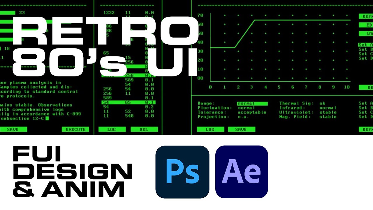 DC's LEGENDS OF TOMORROW - Retro 80's Computer UI Design & Mograph