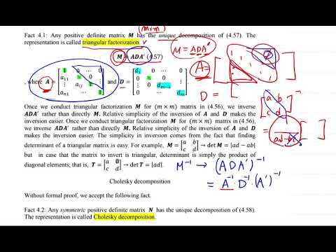 A.5.  Inversion of matrix  by Triangular factorization and Cholesky decomposition