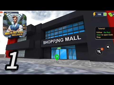 Shopping mall new update part 1 || gameplay walkthrough - mall & fast food simulator (android)
