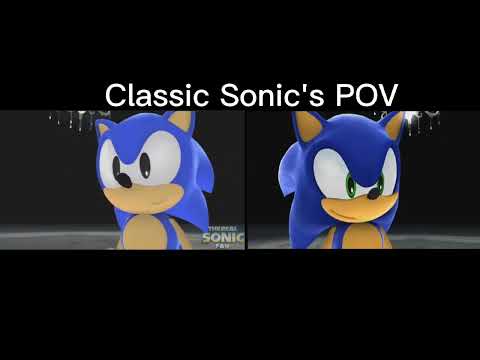 Sonic generations mirror screen but it's scenes POV