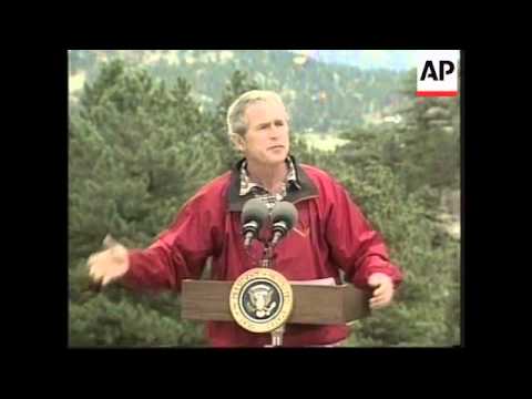 George W Bush takes an environment hike