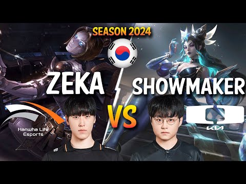 HLE Zeka vs DK ShowMaker - Zeka ORIANNA vs ShowMaker SYNDRA Mid - Patch 14.6 KR Ranked CHALLENGER