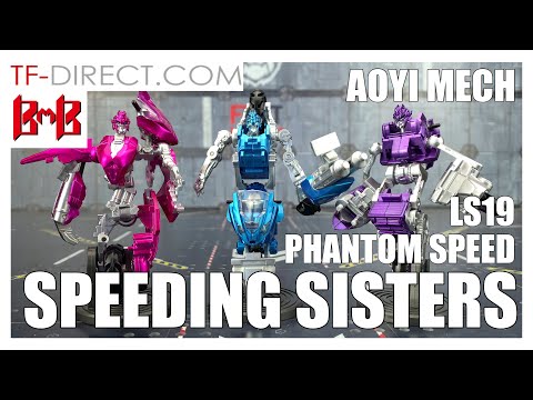 Aoyi Mech BMB LS-19 SPEEDING SISTERS Transformers ROTF Arcee, Chromia and Elita-1 review