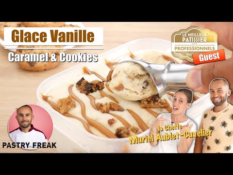 Vanilla Caramel Ice Cream with Cookies