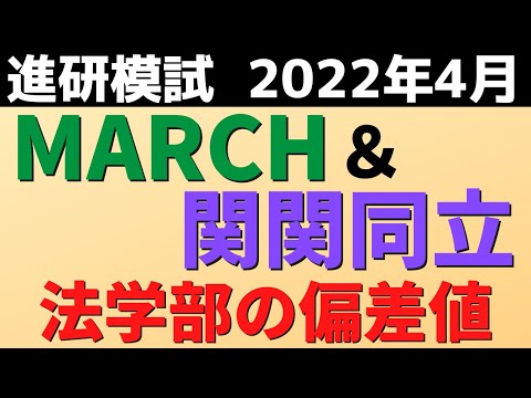 経営学科 MARCH＆関関同立の難易度。法学部【明治大学/中央大学/同志社大学/法政大学 2022/4進研】