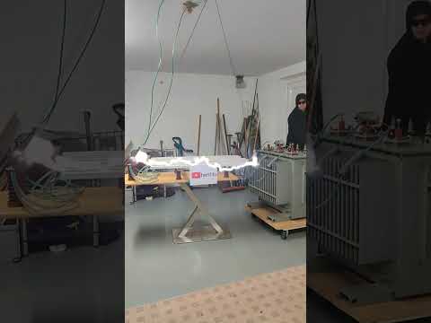 High Voltage Double Pendulum - ElectricalArc 28KV 1.2A #shorts #highvoltage#shortcircuit #pendulum