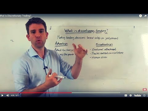 Discretionary Trading vs Rules Based or Automated Trading Systems 🤖 Video