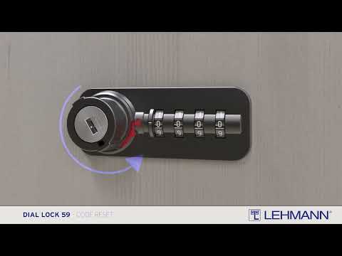 Serrure à code pour casier à pêne ou à came - Dial Lock 59 Fix code LEHMANN