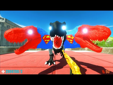 DEATH RUN ANCIENT vs SUPER BATMAN T-REX - Animal Revolt Battle Simulator