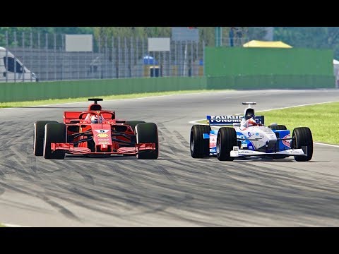 Ferrari F1 2018 vs Minardi F1 1998 - Imola