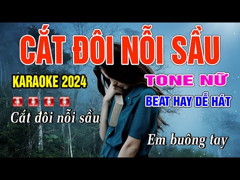 Cắt Đôi Nỗi Sầu Karaoke Tone Nữ Beat Hay Dễ Hát