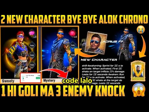 Free fire new chracter MR 1 abolity, free fire new chracter MR1 vs chrono chracter,alok chracter