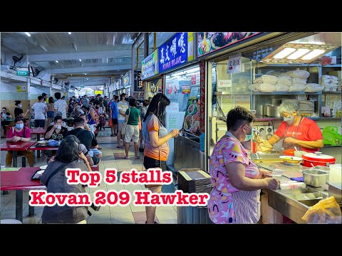 Top 5 stalls at Kovan Hawker (rated by queue  size), Singapore foodies edition