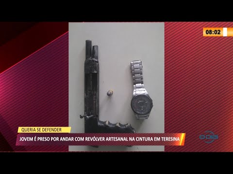 Jovem é preso por passear com revólver artesanal em Teresina 21 04 2021