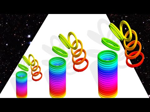 Satisfying Android Game 😨 Slinky Hop 3D Asmr Games 😨 Mobile Gameplay