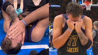 Luka Doncic hamstring injury vs OKC