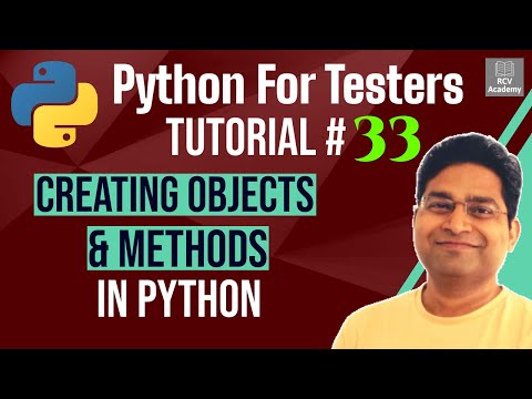 Python for Testers 33 Creating Objects in Python | Class Instance