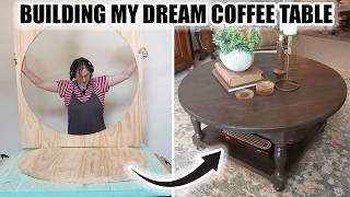 DIY Round Coffee Table That Looks Expensive| Rental Living Room Makeover