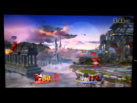 Mii Gunner: Flame Pillar Edgeguarding