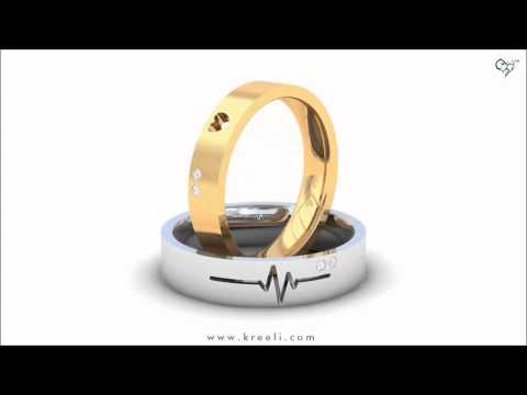 Couple Wedding Band - HeartBeat - Kreeli.com